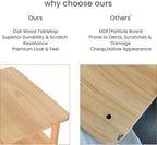 LUCKNOCK Solid Wood Side Table with Charging Station, 3-Tier Small End Table with USB Ports and Outlets, Narrow Couch Side Table, Skinny Nightstand Bedside Table for Small Spaces, Bedroom, Living Room