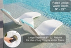 Tenjam Laylo in Pool Lounge Chairs for Sun Shelf Set of Two, Pool Chairs and Lounger for Tanning Ledge with Optional Risers that Support up to 22" of Water Depth