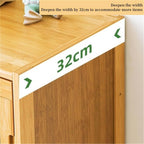 Narrow Kitchen Pantry Cabinet with Doors Storage Rack for Spices Free Standing Organizer Bamboo Storage Cabinet for Small Space Kitchen(43cm*32cm*97cm)