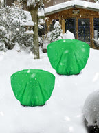 ANPHSIN 6 pcs Plant Covers Freeze Protection - 19.6in x 39.3in Winter Shrub Plant Protection Bags, Frost Blankets Cloths with Drawstring for Outdoor Garden Rose Bush Plants, Green