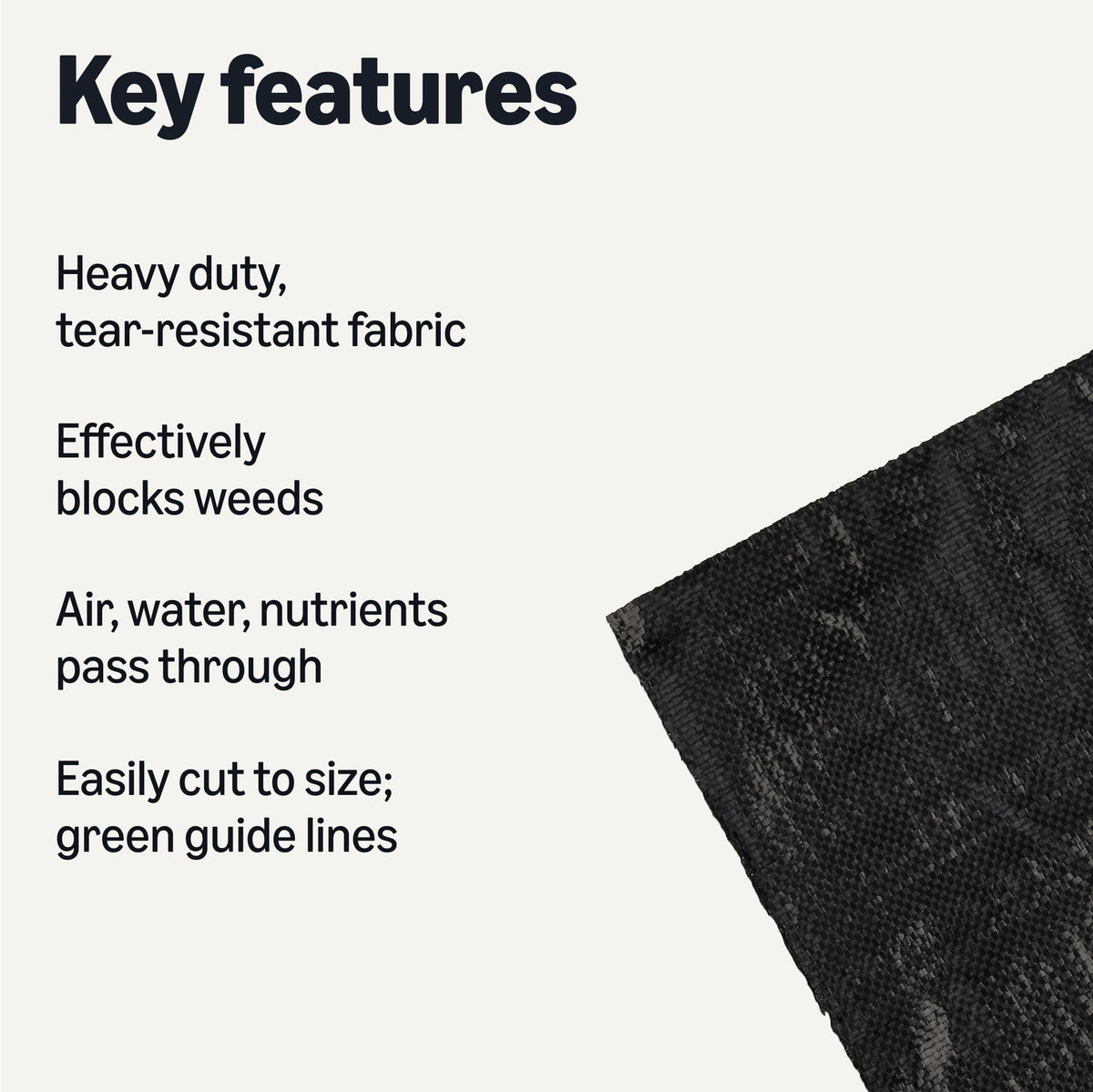 Amazon Basics Weed Barrier Landscape Fabric, 3 x 50 Feet, Black, 1-Pack