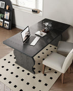 LITTLE TREE Modern Dining Table for 4-6 People, 63 Inch Rectangular Kitchen Table, Wooden Kitchen & Dining Room Tables Furniture, Black