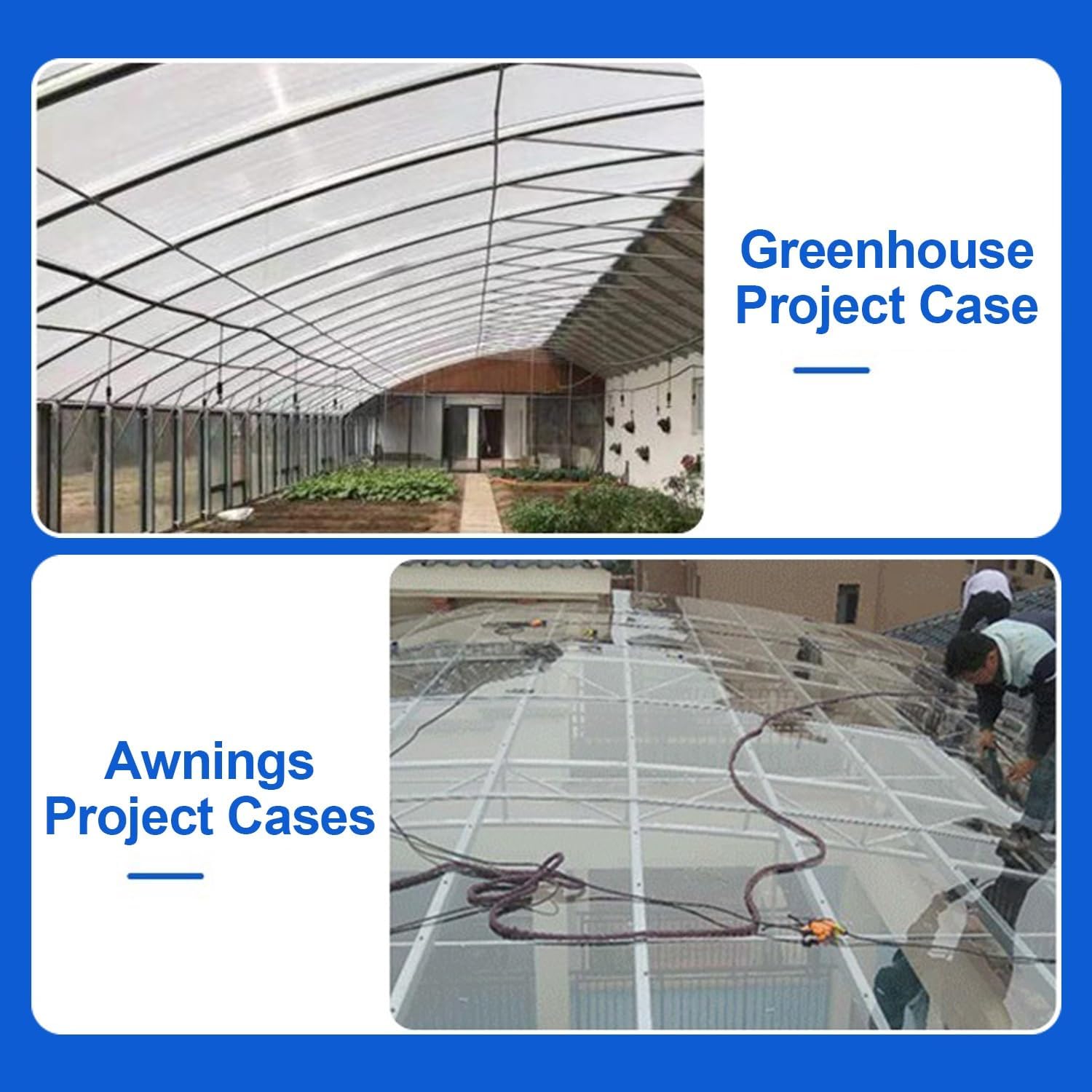 Greenhouse Panels Daylighting Roof Panels Transparent Greenhouse Panel Easy to Bend and Cut for Outdoor Gardens Greenhouses.(Transparent,5.1x29.5ft)