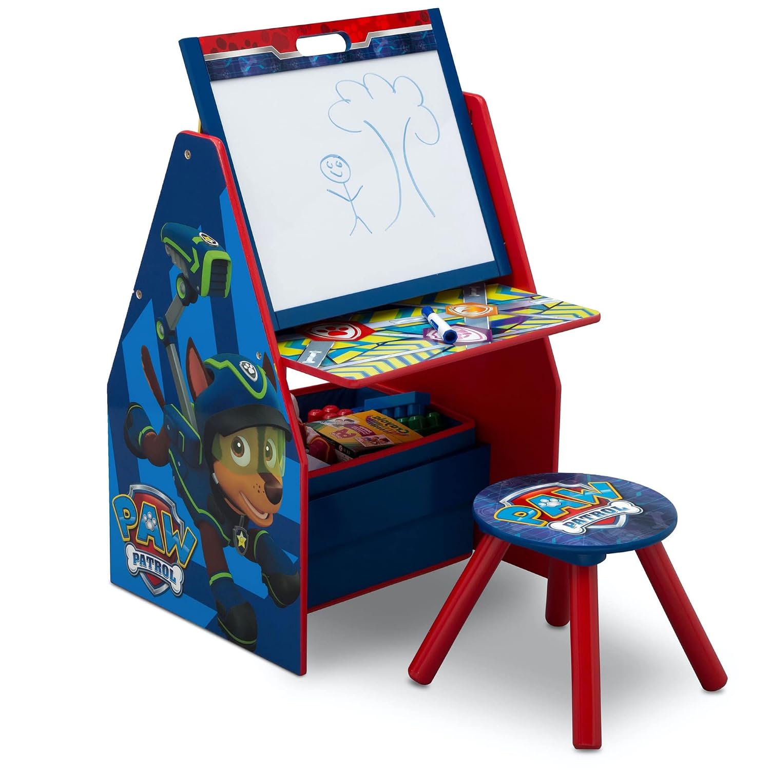 Delta Children Kids Table and Chair Set with Storage (2 Chairs Included) - Ideal for Arts & Crafts & Kids Easel and Play Station – Ideal for Arts & Crafts