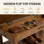Shoe Rack Bench with Lift-Top Storage,3-Tier Shoe Storage Bench with Wooden Seat,550lbs Heavy Duty Entryway Bench for Hallway,Foyer,Front Door,Closet,Shoe Organizer Bench,31.5"