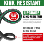 Heavy Duty Garden Hose 10ft, NON-EXPANDABLE Flexible Water Hose, Kink Resistant Lightweight Hybrid Hose, Leakproof Hose Male to Female Fittings