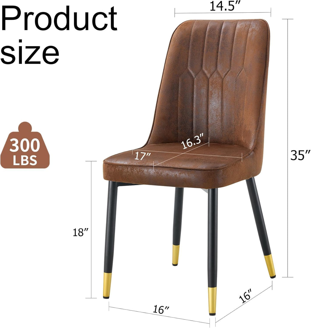 Dining Chairs Set of 8，Modern Dining Chairs, Equipped with Suede Nap Backrest Cushions and Metal Legs, Suitable for Restaurants, Kitchens, and Dining Room Chairs