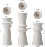 Set of 3 Ceramic Candle Holders,Minimalist Style, Candle Burning Display Holder,for for Home Decorations, Wedding Parties, Festival Celebrations.