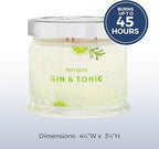 PartyLite 3-Wick Jar Candle, Highly Fragranced Clean Burning Glass Candle, 25-45 Hours Burn Time (Gin & Tonic)