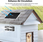 25W Solar Powered Fan for Chicken Coop, Plug Play, Solar Exhaust Fan for Shed, Greenhouse, Dog House, Kennel, Attic, Barn, Waterproof Ventilation with Strong Airflow, Easy Connector