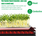 5 Pack Large Stainless Steel Seedling Trays, Heavy Duty Metal Water Catch Trays for Nursery Pots-Transplant, Seed Germination & Propagation Flats (17.5 inch×13.56 inch, 1.18" Height)