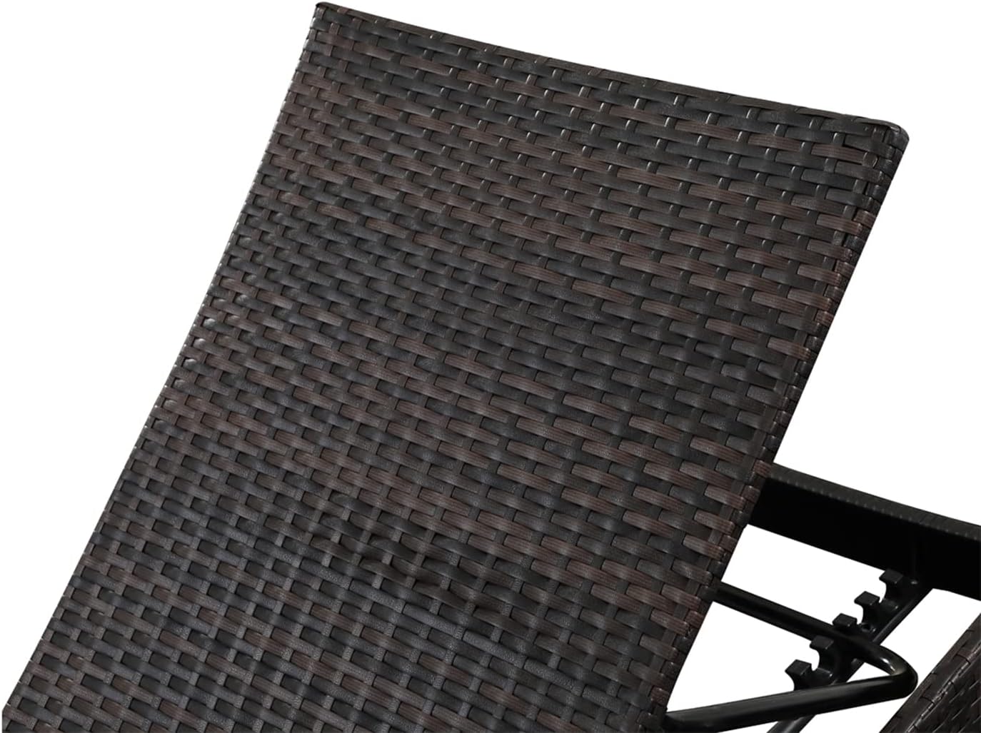 PE Rattan Adjustable Backrest Chaise Lounge Set 2, Outdoor Pool Recliner Patio Chairs Lounge Chair Set 2 for Outside Beach Poolside Sunbathing