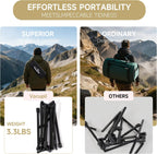 Camping Chair, Lightweight Folding Backpacking Hiking Chair, Compact Portable 330 lbs Capacity，Gifts for Men (Black -1pack