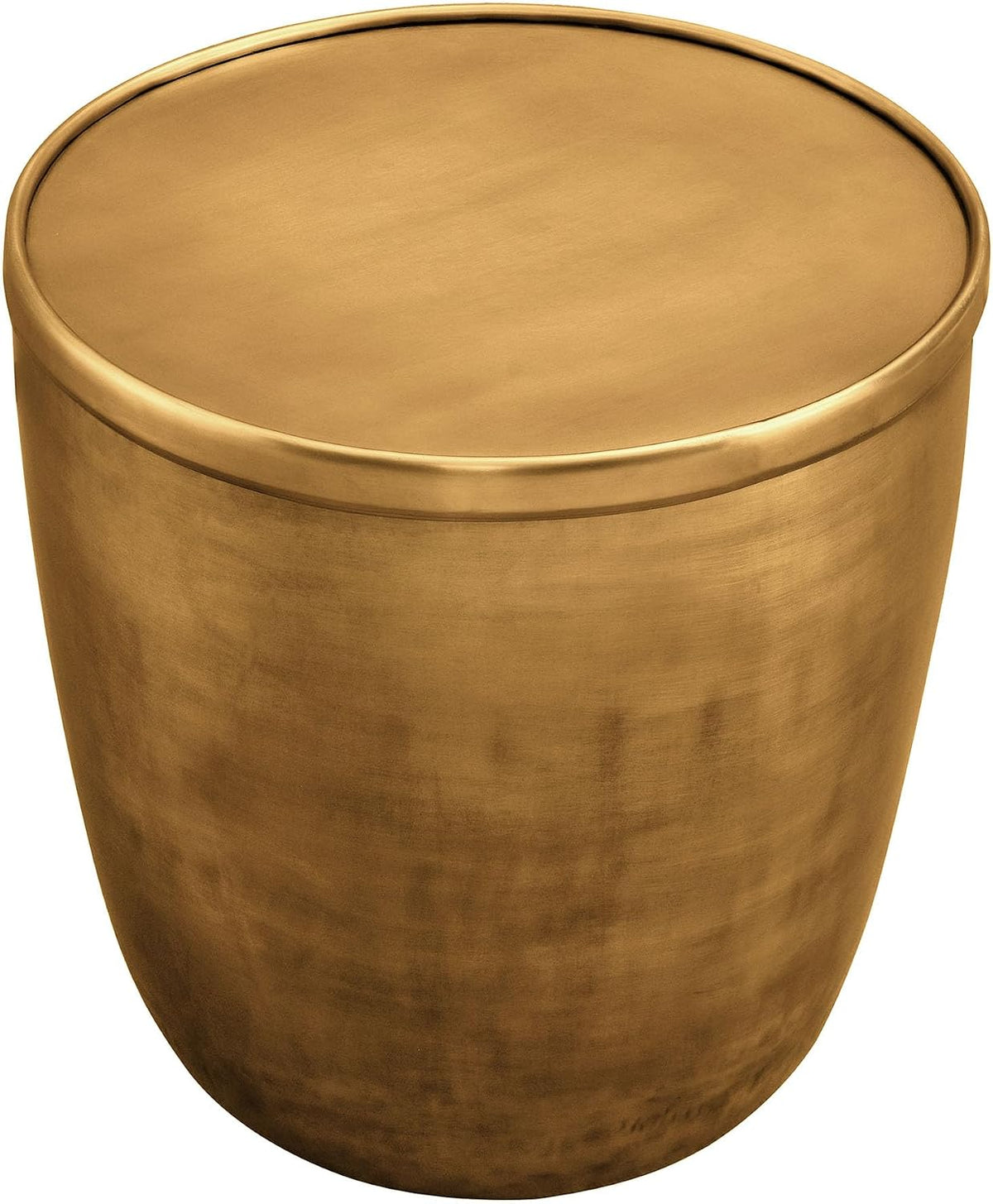 Modway Viora Metal Storage Side End Table in Burnished Brass - Modern Small Accent Table with Removable Lid