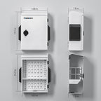 Outdoor Electrical Box with Thermostat and Fan, Cold-Rolled Steel Plate, Aluminum Alloy Back Beam, One-Piece Ventilation Design, IP65 Waterproof, Wall/Pole Mounted. (17.7" x 13.8" x 8")