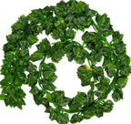 Unilove 84 feet 12 Pack Fake Vines Artificial Ivy Leaves Plants Hanging Greenery Plant Garland for Bedroom Office Wall Decor Indoor Outdoors (84Ft Artificial Scindapsus Leaves)