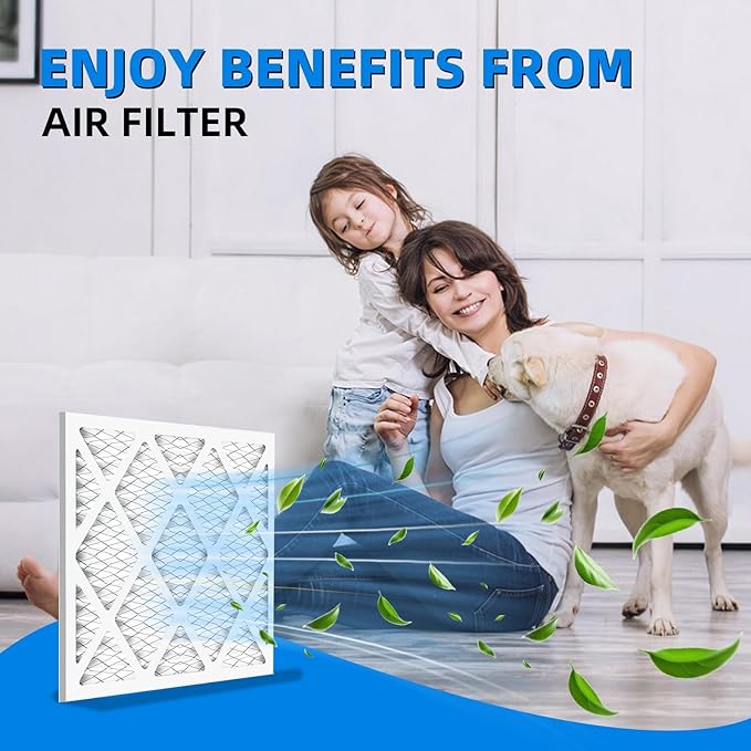 (6 Pack) 20x24x1 Furnace Air Filters, MPR 1900 & FPR 10, MERV 13 Pleated Air Filter (Actual Size: 19.75" x 23.75" x 0.75")