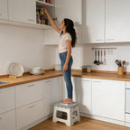 Folding Step Stool for Adults, Collapsible Plastic Stool, 2 Pack, Grey | Compact Foldable Design for Easy Storage,Textured Top Surface for Steady Footing, 2-Pack Set for Everyday Household Use