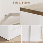 Buffet Cabinet with Storage, 55" Large Sideboard Storage Cabinet with Drawer, 4 Doors and Shelves, Modern Farmhouse Coffee Bar Table Kitchen Island Credenza for Kitchen, Entryway, Dining, Living Room