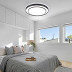2Pack 20" LED Flush Mount Ceiling Light Fixture 5CCT, Black Dimmable Light Fixture Ceiling Mount 36W, Modern Simple Close to Ceiling Light Fixtures for Living Room,Kitchen, Bedroom