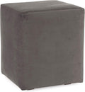 Howard Elliott Collection Replacement Slipcover Exclusively Made for Howard Elliott Universal Cube Ottoman, 100% Polyurethane Fabric (Ottoman Not Included), Bella Pewter