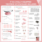 Cake Decorating Kit, 138pcs Cake Decorating Supply with Aluminium Cake Turntable, 64 Numbered Icing Piping Tips, 2 Spatulas, 3 Icing Comb Scraper and Leveller, 32 Piping Bags,cake decorating tool