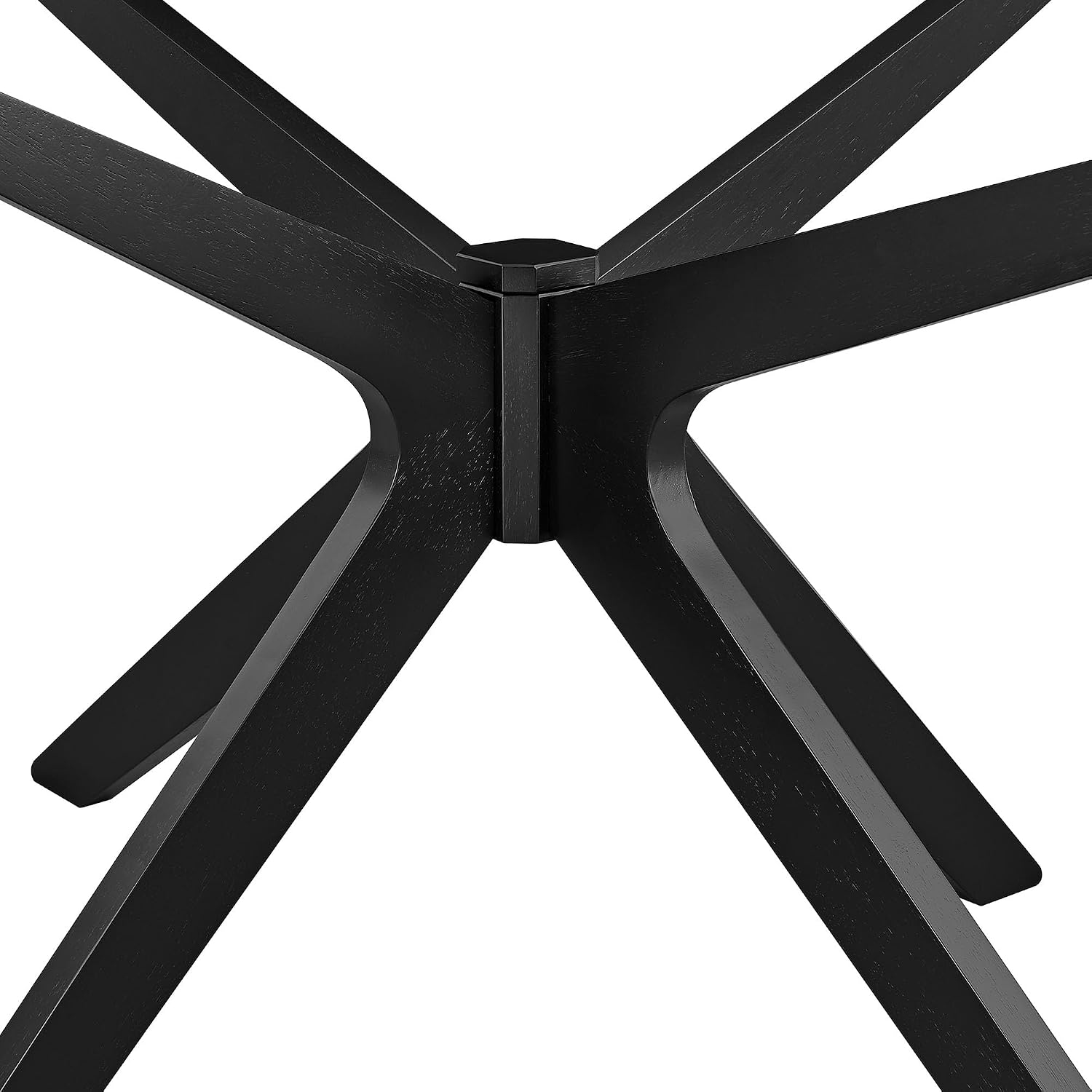 Modway Crossroads 63" Oval Wood Dining Table, Wood Veneer, Seats 6, Easy to Assemble in Black
