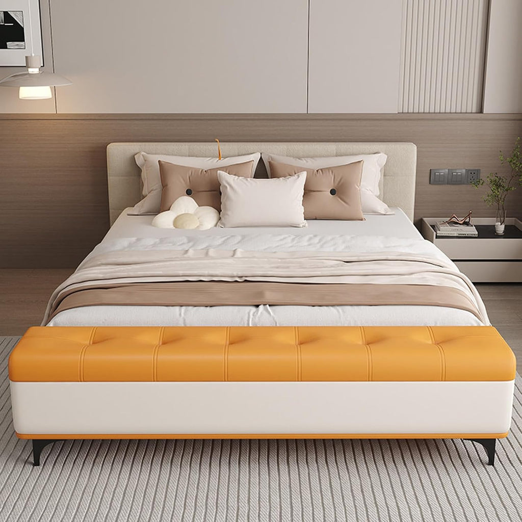 Modern Bedroom Bench with Storage Space, Hallway Seat Chest with Shoe Rack, Ultra-Narrow Gap — Slim Entryway, Living Room, and Shoe-Changing(D,100 * 30 * 45cm/35.4 * 11.8 * 17.7in)