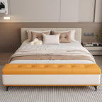 Modern Bedroom Bench with Storage Space, Hallway Seat Chest with Shoe Rack, Ultra-Narrow Gap — Slim Entryway, Living Room, and Shoe-Changing(D,100 * 30 * 45cm/35.4 * 11.8 * 17.7in)
