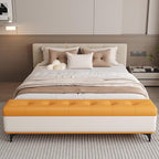 Modern Bedroom Bench with Storage Space, Hallway Seat Chest with Shoe Rack, Ultra-Narrow Gap — Slim Entryway, Living Room, and Shoe-Changing(B,80 * 35 * 45cm/31.5 * 13.8 * 17.7in)