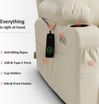 MCombo Power Lift Recliner Chair for Elderly, Heat and Massage 7040(Medium)