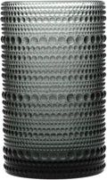 Fortessa Jupiter Beaded Hobnail Glass, 13 Ounce Iced Beverage (Set of 6), Storm