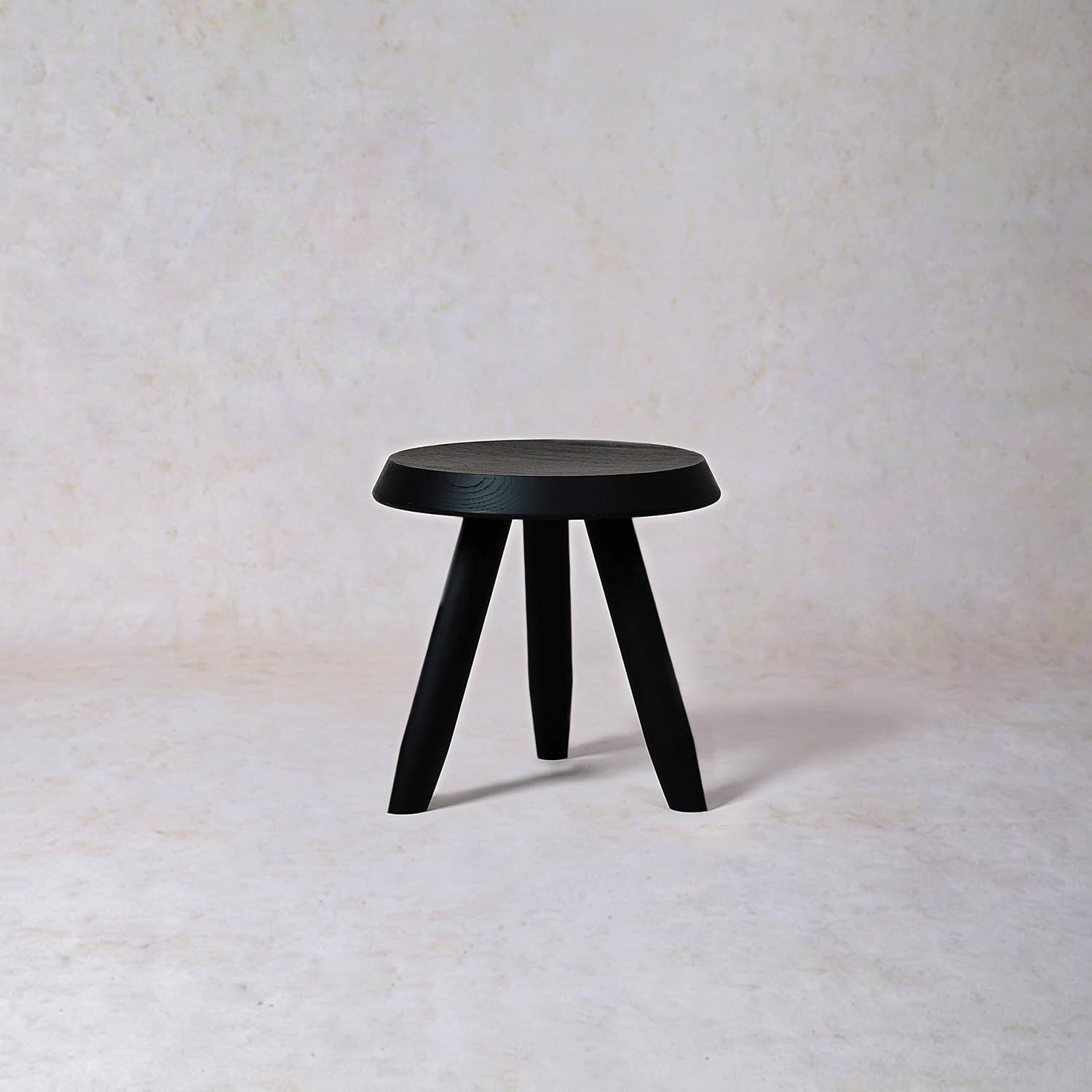 Tabouret Walnut Stool – Handcrafted Hardwood Seating Inspired by Charlotte Perriand, Artisan-Made Small Side Table, Nightstand, Footstool, or Plant Stand – Premium Walnut Finish