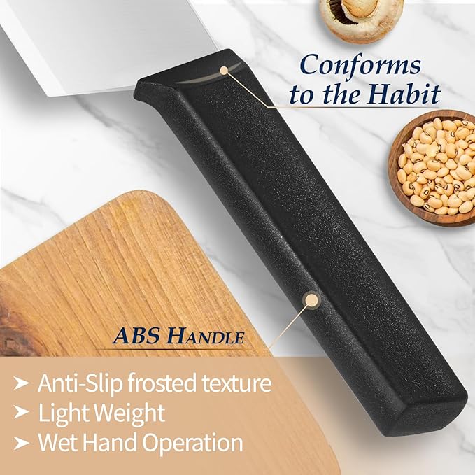 7.6 in. Professional Kitchen Knife, Sharp 9Cr18MoV High Carbon Steel Clever Knives, Lightweight and Anti-Slip, Suitable for Cutting Vegetables, Meat and Fruits in Daily Use, Gift Box Included