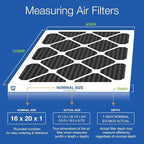 Nordic Pure 16x20x1 (Actual Size: 15 1/2 x 19 1/2 x 3/4) Pure Carbon Pleated Odor Reduction Furnace Air Filters 2 Pack