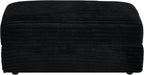 Modern Corduroy Sofa Storage Ottoman, Upholstered Memory Foam Footrest (Black Footrest)