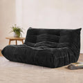 SUYOLS Bean Bag Chair, Loveseat Fireside Chair Large Bean Bag Sofa for Adults, Memory Foam Two Seater Couch Gaming Chairs with Comfy Design, Lazy Floor Sofa for Living Room, Bedroom, Dark Gray