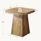 Square Dining Table for 2-4, 31.5-Inch Small Kitchen Table with Sturdy Pedestal Base, Farmhouse Wood Dinner Table for Dining Room, Living Room, Kitchen (Natural)