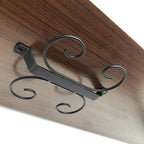 Wall Mounted Wine Glass Rack, Elegant Upside Down Holder with Space Saving Design for Kitchen Bar Decor Iron Material Black White
