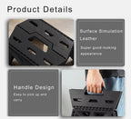 Folding Step Stool Holds 440 lbs - 9" Sturdy Foldable Step Stool with Non-Slip Base, Space Saving for Kitchen, Bathroom, Camping (Black)