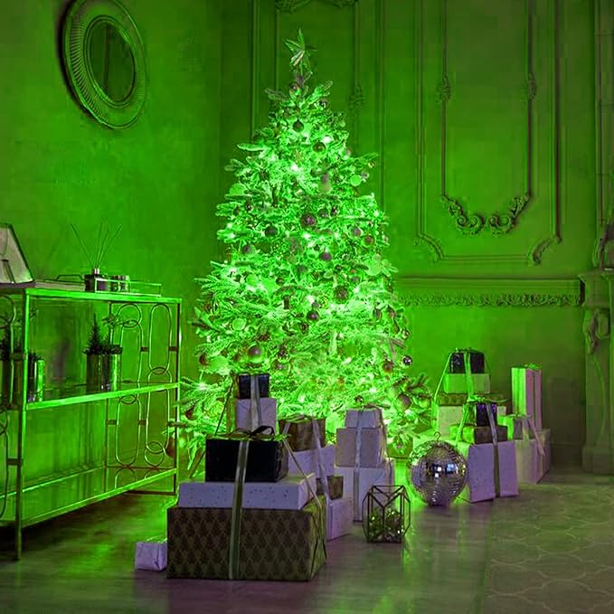 JMEXSUSS 250 LED Green Christmas String Lights Indoor, 91.5ft Connectable Green LED Light Outdoor Waterproof, 8 Modes Christmas Lights Plug in for ST Patricks Day Tree Decoration