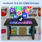MWE 32 Inch Game Table, Multifunctional Touchscreen Table, Detachable Interactive Display for Indoor Entertainment, Meetings & Education, Android 13, 8+128GB