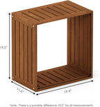 Furinno TIOMAN Outdoor Storage, Multipurpose Stacking Shelf in Teak Oil, for Patio, Garden, Porch, Natural