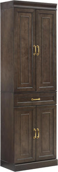 Crosley Furniture Stanton Pantry Storage Cabinet with Shelves, Kitchen, Dining, or Laundry Room, Coffee