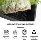 Micro-Mats Hydroponic Grow Pads - for Organic Production - 10 Pack - Plant & Seed Germination: Wheatgrass, Microgreens, More - for 20" x 10" Greenhouse Trays