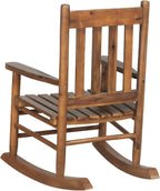 Golden Brown Slat Back Youth Rocking Chair