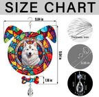American Eskimo Dog Ears Wind Spinner, American Eskimo Wind Spinner Hanging for Yard and Garden (American Eskimo)