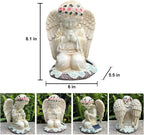 YODY Solar Garden Statues Outdoor Decor- Yard Decorations for Patio, Balcony, Backyard, Lawn Ornaments - Angel Figurines with LED Light- Unique Birthday House Warming Gifts for Women, Mom, Grandma