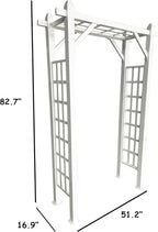 White Modern Aluminum Garden Arbor Arch