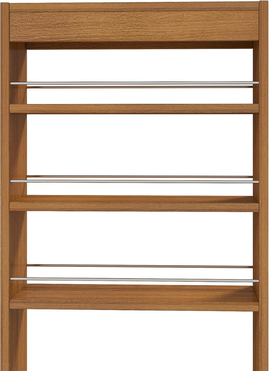 KEIKI 7 Tier Pull-Out Kitchen Pantry Storage Cabinet, Multi-Tier Single-Sided Open Shelf, Spice Rack Next to Fridge, Wood Hutch Food Pantries Cupboard for Coffee Bar, Dining Room, Narrow Spaces